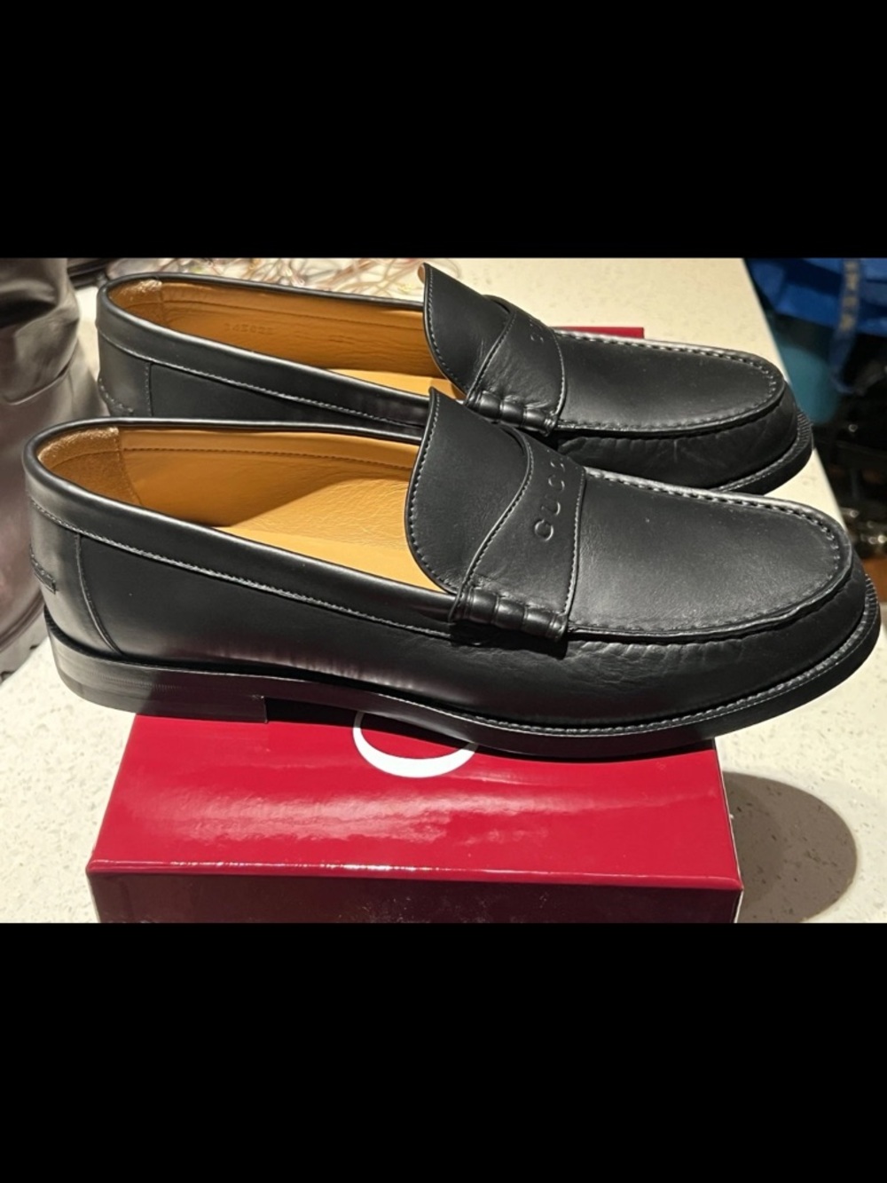 Gucci black leather micro soft loafer size 11 - Picture 4 of 10